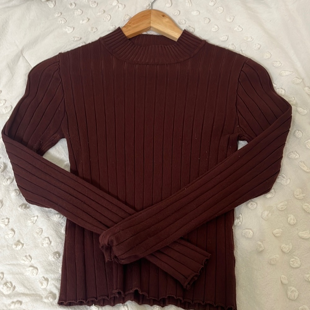 Trendy Mock Neck Shirt